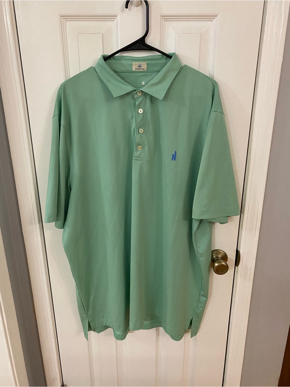 Johnnie-O Hangin’ Out Mint Green Performance Polo Shirt XXL